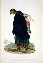 Mujer chippewa y niño, publicado por F.O.W. Greenough, 1838